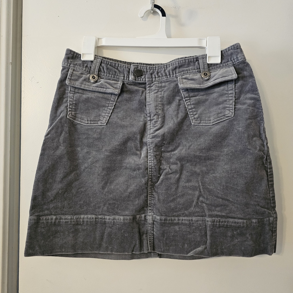 Patagonia Gray Corduroy Mini Skirt Hiking Outdoor  Women's Size 6